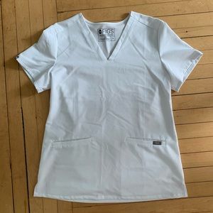 FIGS Small Casma Scrub Top White